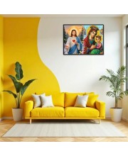 Jesus Lady Of Velankanni Laminated Photo - 7x9 Inches, Divine Blessings For Home & Office And Temple Decoration (F16209)