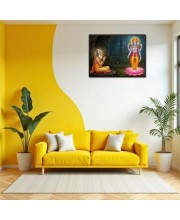 Lord Vishnu Laminated Photo - 7x9 Inches, Divine Blessings For Home & Office And Temple Decoration (F16060)