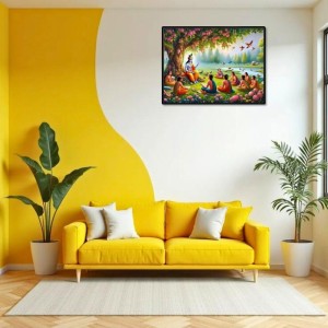 Lord Krishna Laminated Photo - 9x11 Inches, Divine Blessings For Home & Office And Temple Decoration (F16065) Lord Krishna Laminated Photo - 9x11 Inches, Divine Blessings For Home & Office And Temple Decoration (F16065)