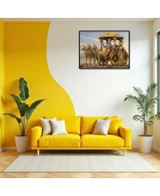 Lord Krishna Laminated Photo - 7x9 Inches, Divine Blessings For Home & Office And Temple Decoration (F16071)