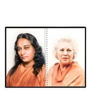 Paramahansa Yogananda & Sri Daya Mata Laminated Photo - 11x13 Inches, Divine Blessings For Home & Office And Temple Decoration (F16327)