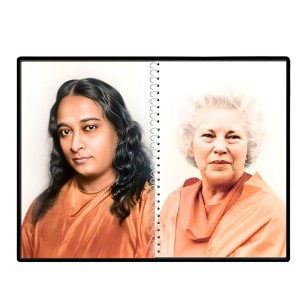 Paramahansa Yogananda & Sri Daya Mata Laminated Photo - 7x9 Inches, Divine Blessings For Home & Office And Temple Decoration (F16327)