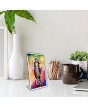 Car Desk/Table Top Jai Maa Kaali Acrylic L-Style Photo Stand - 2.5x3.5 Inches, Compact And Stylish Spiritual Display (F6685)