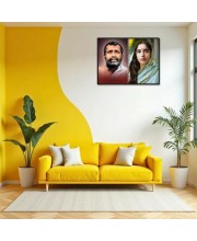 Swami Ramakrishna & Maa Sarada Devi Laminated Photo - 7x9 Inches, Divine Blessings For Home & Office And Temple Decoration (F16318)