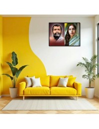 Swami Ramakrishna & Maa Sarada Devi Laminated Photo - 7x9 Inches, Divine Blessings For Home & Office And Temple Decoration (F16318)