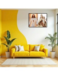 Jesus Christ - Our Lady Of Good Health Laminated Photo - 5x7 Inches, Divine Blessings For Home & Office And Temple Decoration (F16385)