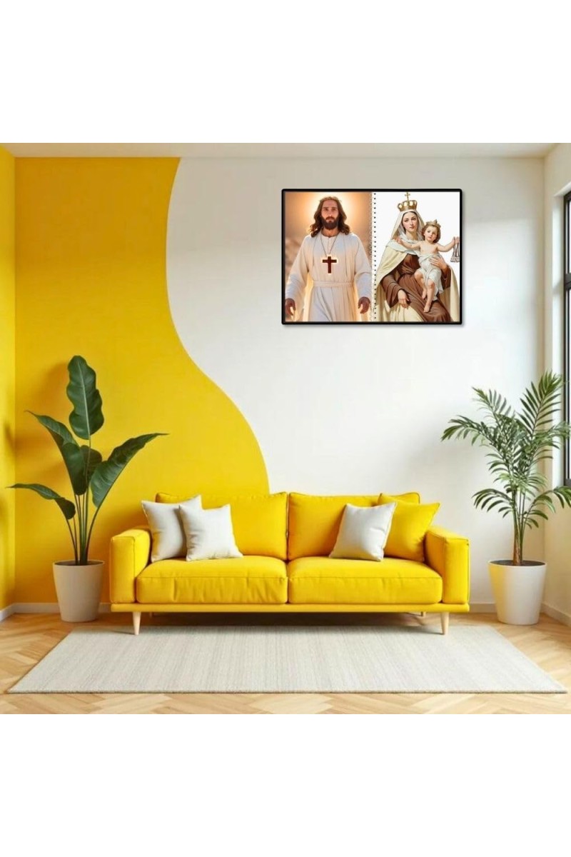 Jesus Christ - Our Lady Of Good Health Laminated Photo - 5x7 Inches, Divine Blessings For Home & Office And Temple Decoration (F16385)