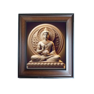 HiTechMart Lord Buddha Polystyrene Photo Frame for Wall Decor Home, Office, and Temple - Printed Photo, Pack of 1 HiTechMart Lord Buddha Polystyrene Photo Frame for Wall Decor Home, Office, and Temple - Printed Photo, Pack of 1