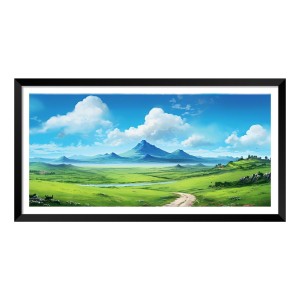 Nature Landscape Floating Frame Scenery Digital Print - (I5902) - 18x36 inch Modern Nature Wall Art for Living Room, Bedroom, Office, Hotels, Drawing Room