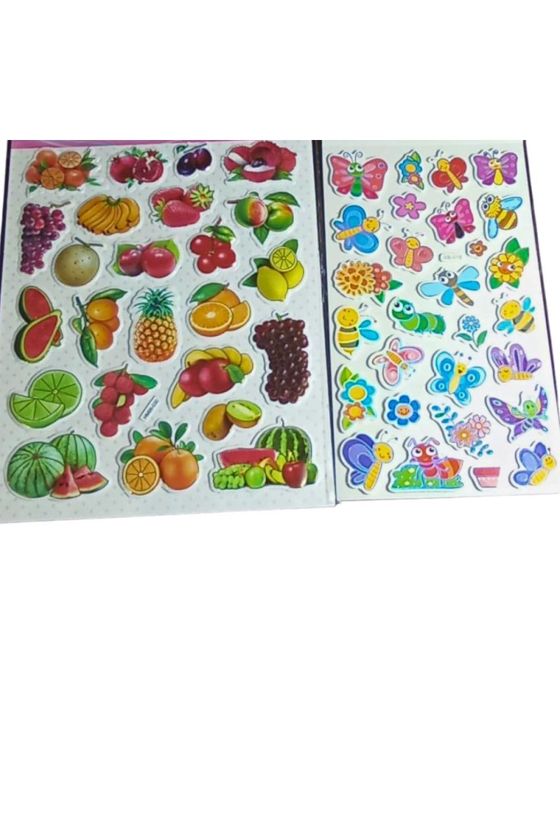 Colorful Sticker Combo Pack – Butterflies, Fruits, Water Animals, Dinosaurs, Astronauts, Hearts & Barbies – 100+ Waterproof Vinyl Stickers for Kids, Scrapbooking, Laptops, Crafts (Fruits)