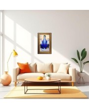 Lord Vishnu Digital Golden Balck Color Photo Frame | Hindu Religious Wall Decor | 14x20 Inches - Inspirational Wall Art For Office, Home Decor - Ideal Spiritual Gift (F16862)