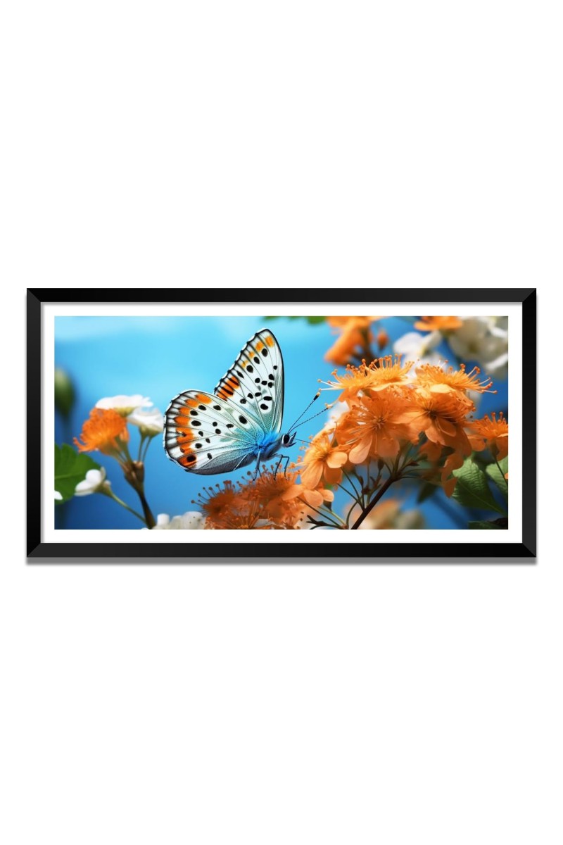 Nature Landscape Floating Frame Scenery Digital Print - (I5722) - 18x36 inch Modern Nature Wall Art for Living Room, Bedroom, Office, Hotels, Drawing Room
