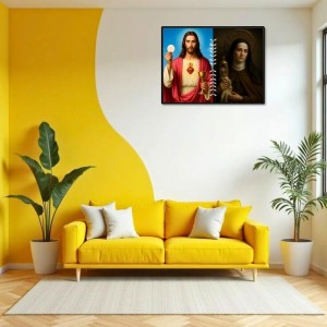 Jesus Christ-Our Lady Of Sorrows Laminated Photo - 7x9 Inches, Divine Blessings For Home & Office And Temple Decoration (F16297) Jesus Christ-Our Lady Of Sorrows Laminated Photo - 7x9 Inches, Divine Blessings For Home & Office And Temple Decoration (F16297)
