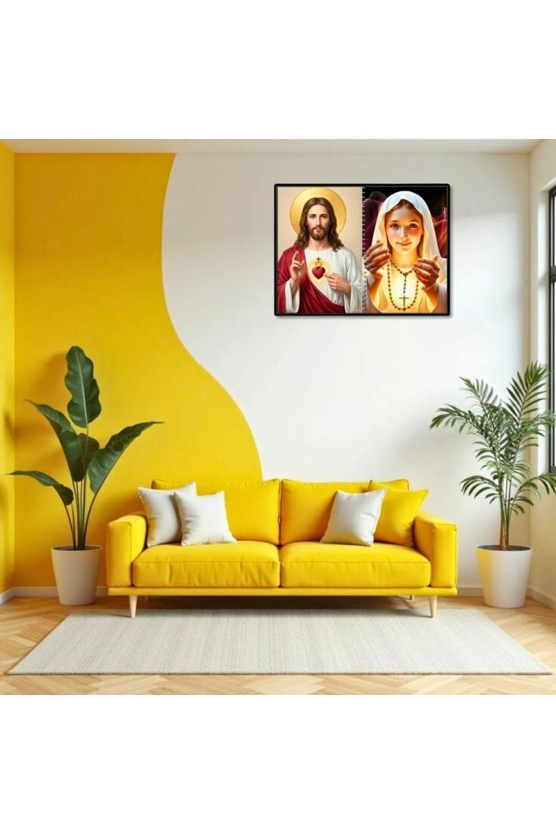 Jesus Christ-Immaculate Conception Laminated Photo - 7x9 Inches, Divine Blessings For Home & Office And Temple Decoration (F16436)