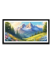 Nature Landscape Floating Frame Scenery Digital Print - (I5567) - 24x36 inch Modern Nature Wall Art for Living Room, Bedroom, Office, Hotels, Drawing Room