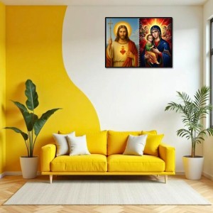 Jesus Christ-Our Lady Of Perpetual Help Laminated Photo - 7x9 Inches, Divine Blessings For Home & Office And Temple Decoration (F16362) Jesus Christ-Our Lady Of Perpetual Help Laminated Photo - 7x9 Inches, Divine Blessings For Home & Office And Temple Decoration (F16362)
