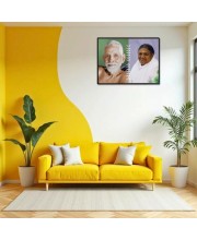 Ramana Maharshi Laminated Photo - 7x9 Inches, Divine Blessings For Home & Office And Temple Decoration (F16160)