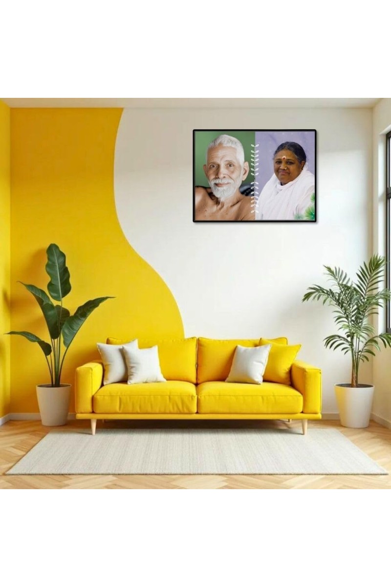 Ramana Maharshi Laminated Photo - 7x9 Inches, Divine Blessings For Home & Office And Temple Decoration (F16160)