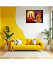 Jesus Lady Of Velankanni Laminated Photo - 7x9 Inches, Divine Blessings For Home & Office And Temple Decoration (F16204)