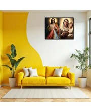 Jesus Christ-Our Lady Of Good Health Laminated Photo - 7x9 Inches, Divine Blessings For Home & Office And Temple Decoration (F16388)