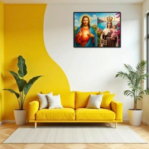 Jesus Christ-Our Lady Of Good Health Laminated Photo - 7x9 Inches, Divine Blessings For Home & Office And Temple Decoration (F16381) Jesus Christ-Our Lady Of Good Health Laminated Photo - 7x9 Inches, Divine Blessings For Home & Office And Temple Decoration (F16381)