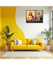 Jesus Christ-Our Lady Of Perpetual Help Laminated Photo - 7x9 Inches, Divine Blessings For Home & Office And Temple Decoration (F16259)