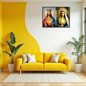 Jesus Christ-Our Lady Of Sorrows Laminated Photo - 7x9 Inches, Divine Blessings For Home & Office And Temple Decoration (F16295) Jesus Christ-Our Lady Of Sorrows Laminated Photo - 7x9 Inches, Divine Blessings For Home & Office And Temple Decoration (F16295)