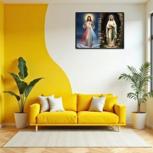 Jesus Christ-Our Lady Of Grace Laminated Photo - 7x9 Inches, Divine Blessings For Home & Office And Temple Decoration (F16290) Jesus Christ-Our Lady Of Grace Laminated Photo - 7x9 Inches, Divine Blessings For Home & Office And Temple Decoration (F16290)