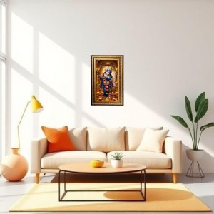 Lord Krishna Digital Golden Balck Color Photo Frame | Hindu Religious Wall Decor | 18x24 Inches - Inspirational Wall Art For Office, Home Decor - Ideal Spiritual Gift (F16934) Lord Krishna Digital Golden Balck Color Photo Frame | Hindu Religious Wall Decor | 18x24 Inches - Inspirational Wall Art For Office, Home Decor - Ideal Spiritual Gift (F16934)