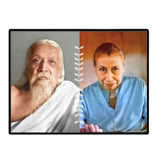 Sri Aurobindo & The Mother Laminated Photo - 9x11 Inches, Divine Blessings For Home & Office And Temple Decoration (F16149)