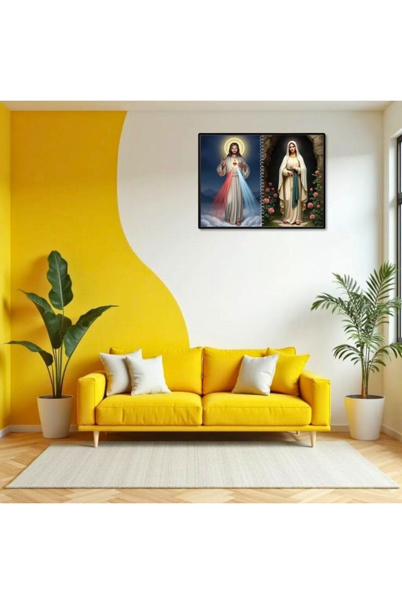Jesus Christ-Immaculate Conception Laminated Photo - 7x9 Inches, Divine Blessings For Home & Office And Temple Decoration (F16445)