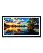 Nature Landscape Floating Frame Scenery Digital Print - (I5678) - 24x36 inch Modern Nature Wall Art for Living Room, Bedroom, Office, Hotels, Drawing Room