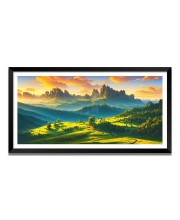 Nature Landscape Floating Frame Scenery Digital Print - (I5596) - 24x48 inch Modern Nature Wall Art for Living Room, Bedroom, Office, Hotels, Drawing Room