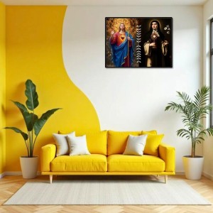 Jesus Christ-Our Lady Of Sorrows Laminated Photo - 7x9 Inches, Divine Blessings For Home & Office And Temple Decoration (F16292) Jesus Christ-Our Lady Of Sorrows Laminated Photo - 7x9 Inches, Divine Blessings For Home & Office And Temple Decoration (F16292)