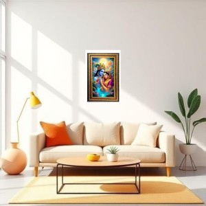 Lord Krishna And Radha Digital Golden Balck Color Photo Frame | Hindu Religious Wall Decor | 10x16 Inches - Inspirational Wall Art For Office, Home Decor - Ideal Spiritual Gift (F16835) Lord Krishna And Radha Digital Golden Balck Color Photo Frame | Hindu Religious Wall Decor | 10x16 Inches - Inspirational Wall Art For Office, Home Decor - Ideal Spiritual Gift (F16835)