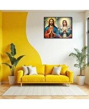 Jesus Christ-Our Lady Of Perpetual Help Laminated Photo - 7x9 Inches, Divine Blessings For Home & Office And Temple Decoration (F16268)