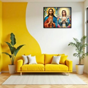 Jesus Christ-Our Lady Of Perpetual Help Laminated Photo - 7x9 Inches, Divine Blessings For Home & Office And Temple Decoration (F16268) Jesus Christ-Our Lady Of Perpetual Help Laminated Photo - 7x9 Inches, Divine Blessings For Home & Office And Temple Decoration (F16268)