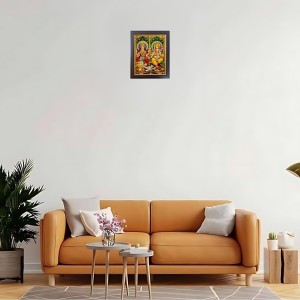 Hitech Sales Sri Laxmi Devi & Ganesh ji Photo Frame for Pooja Room, Temple Decor, Home Decoration and Gift (Wall and Tabletop, Rectangular, Polystyrene Frame, Printed Photo, 24 x 29 cm Black) Hitech Sales Sri Laxmi Devi & Ganesh ji Photo Frame for Pooja Room, Temple Decor, Home Decoration and Gift (Wall and Tabletop, Rectangular, Polystyrene Frame, Printed Photo, 24 x 29 cm Black)