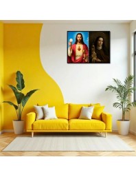 Immaculate Heart Of Mary Laminated Photo - 7x9 Inches, Divine Blessings For Home & Office And Temple Decoration (F16452)