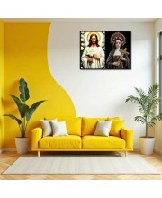 Jesus Christ-St. Therese Of Lisieux Laminated Photo - 7x9 Inches, Divine Blessings For Home & Office And Temple Decoration (F16404)