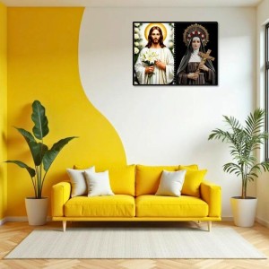 Jesus Christ-St. Therese Of Lisieux Laminated Photo - 7x9 Inches, Divine Blessings For Home & Office And Temple Decoration (F16404) Jesus Christ-St. Therese Of Lisieux Laminated Photo - 7x9 Inches, Divine Blessings For Home & Office And Temple Decoration (F16404)