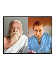 Sri Aurobindo & Mira Alfassa Laminated Photo - 5x7 Inches, Divine Blessings For Home & Office And Temple Decoration (F16304)