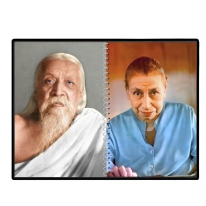 Sri Aurobindo & Mira Alfassa Laminated Photo - 5x7 Inches, Divine Blessings For Home & Office And Temple Decoration (F16304)