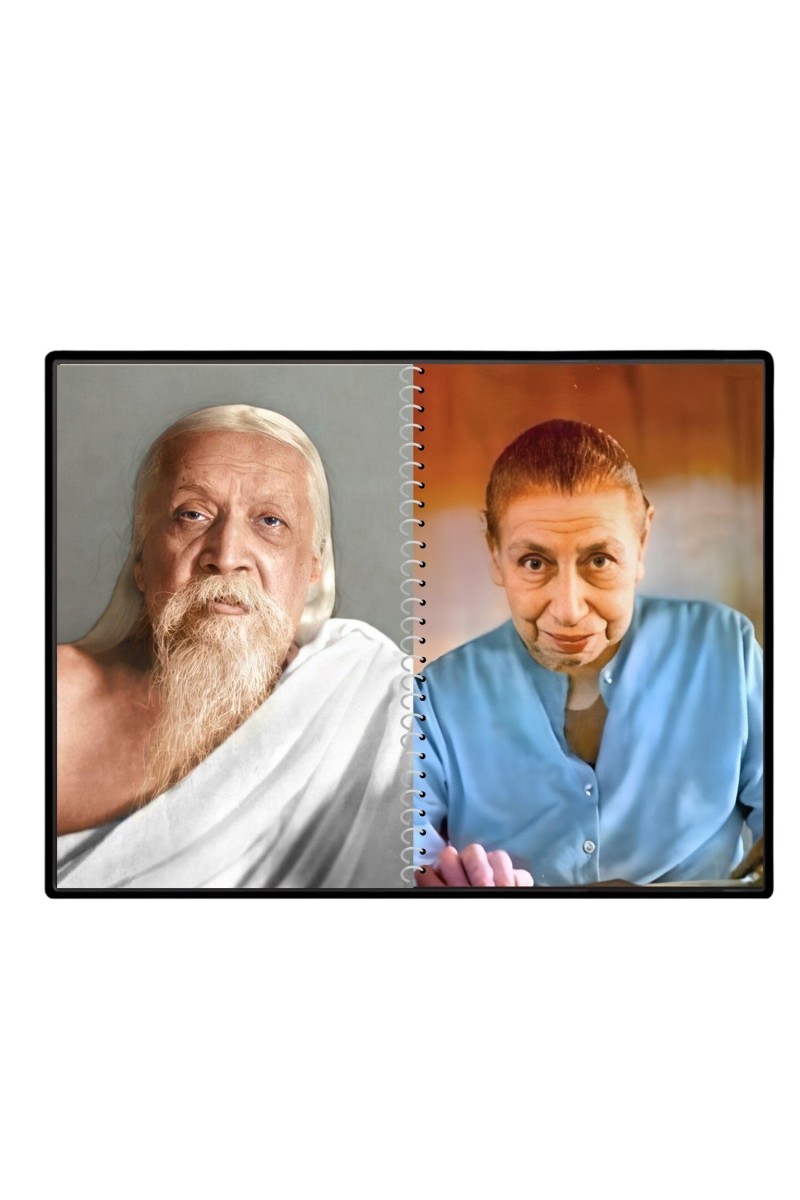 Sri Aurobindo & Mira Alfassa Laminated Photo - 5x7 Inches, Divine Blessings For Home & Office And Temple Decoration (F16304)