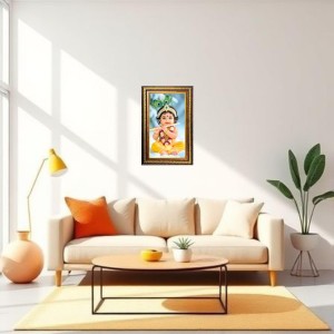 Lord Krishna Digital Golden Balck Color Photo Frame | Hindu Religious Wall Decor | 18x24 Inches - Inspirational Wall Art For Office, Home Decor - Ideal Spiritual Gift (F16790) Lord Krishna Digital Golden Balck Color Photo Frame | Hindu Religious Wall Decor | 18x24 Inches - Inspirational Wall Art For Office, Home Decor - Ideal Spiritual Gift (F16790)