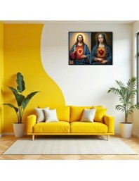 Jesus Christ - Our Lady Of Sorrows Laminated Photo - 5x7 Inches, Divine Blessings For Home & Office And Temple Decoration (F16343)