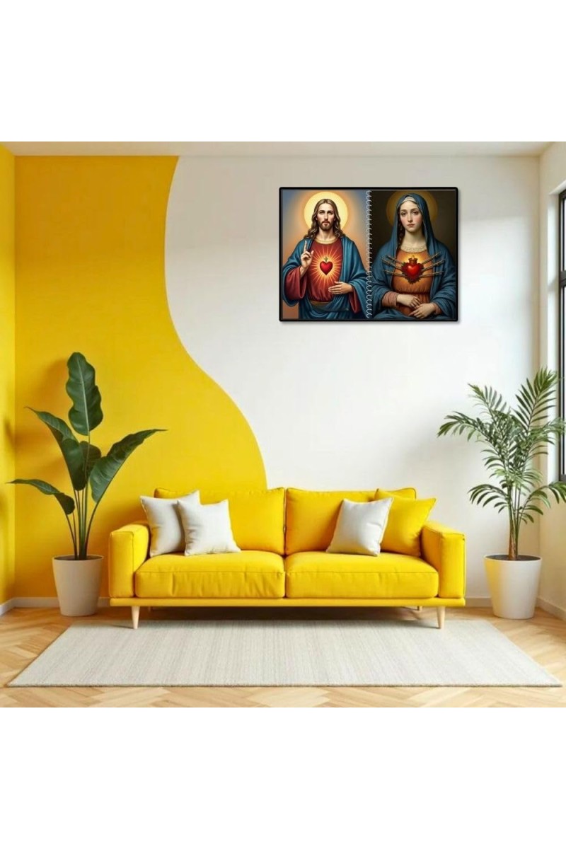 Jesus Christ - Our Lady Of Sorrows Laminated Photo - 5x7 Inches, Divine Blessings For Home & Office And Temple Decoration (F16343)