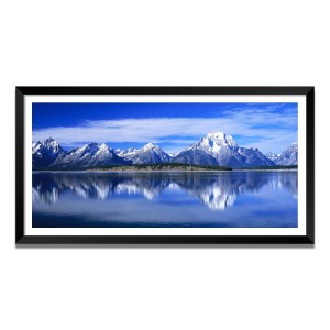 Nature Landscape Floating Frame Scenery Digital Print - (I5734) - 24x48 inch Modern Nature Wall Art for Living Room, Bedroom, Office, Hotels, Drawing Room