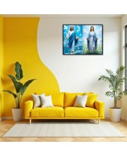 Jesus Christ-Immaculate Conception Laminated Photo - 7x9 Inches, Divine Blessings For Home & Office And Temple Decoration (F16439)