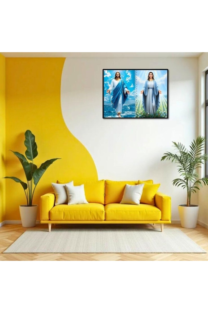 Jesus Christ-Immaculate Conception Laminated Photo - 7x9 Inches, Divine Blessings For Home & Office And Temple Decoration (F16439)